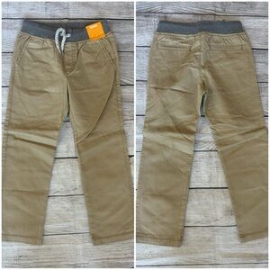 NWT Gymboree Kids Tan Khaki Chino Pants Pull On Drawstring Boys Girls Size 6